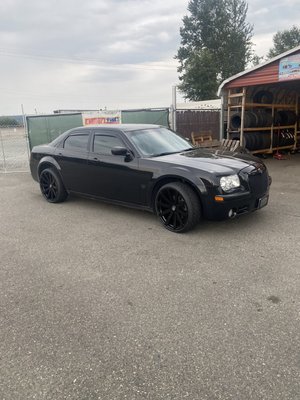 22 inch wheels on a 2006 Chrysler 300C Hemi AWD - From stock size 18inch wheels we went to a 22 inch wheel on this 2006 Chrysler 300C
Prices range $1500 to $3000 depending on the wheels you like and the tires .
This set was $1850 total 22 inch wheels on a 2006 Chrysler 300C Hemi AWD - From stock size 18inch wheels we went to a 22 inch wheel on this 2006 Chrysler 300C
Prices range $1500 to $3000 depending on the wheels you like and the tires .
This set was $1850 total