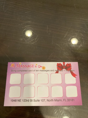 Current special! - 10 times (1 hour massage), get 11th free! - When you purchase 5 - 1 Hour Session Gift Card, you get a special rate of just $270. (Originally $300)
10 - 1 Hour session Gift Card would be $550. (Originally $600)

Also after your first visit with us, we will give you a loyalty card so your 11th visit would be on us! 

Call us today to schedule your appointment,