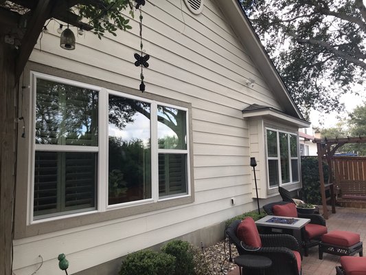 CUSTOM MADE SUNSHIELD VINYL WINDOWS - Replaced original builder grade windows and re-designed for custom windows. CUSTOM MADE SUNSHIELD VINYL WINDOWS - Replaced original builder grade windows and re-designed for custom windows.