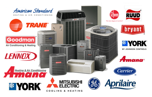 We Service All Makes & Models - From air conditioners, heat pumps and furnaces to air quality solutions and thermostats, we can provide affordable solutions for your heating and cooling needs. Although we are authorized dealers of Rhuud, we are happy to install any air conditioning and heating equipment manufacturer including TRANE, American Standard, Bryant, Goodman, Rheem and many more. We Service All Makes & Models - From air conditioners, heat pumps and furnaces to air quality solutions and thermostats, we can provide affordable solutions for your heating and cooling needs. Although we are authorized dealers of Rhuud, we are happy to install any air conditioning and heating equipment manufacturer including TRANE, American Standard, Bryant, Goodman, Rheem and many more.