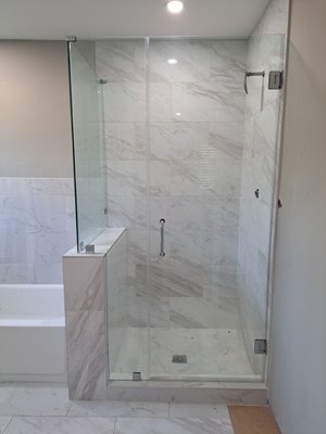Frameless Showerdoor - Custom Frameless Showerdoors made to fit your shower specific measurements and finish colors Frameless Showerdoor - Custom Frameless Showerdoors made to fit your shower specific measurements and finish colors