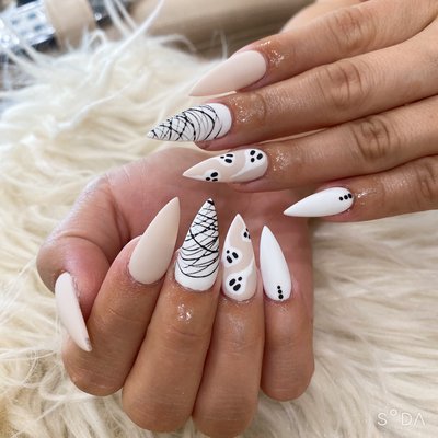 Acrylic Nails with Design - Our nail techs find joy in helping your nail design ideas come to a reality. They are detail oriented and creative. Acrylic Nails with Design - Our nail techs find joy in helping your nail design ideas come to a reality. They are detail oriented and creative.