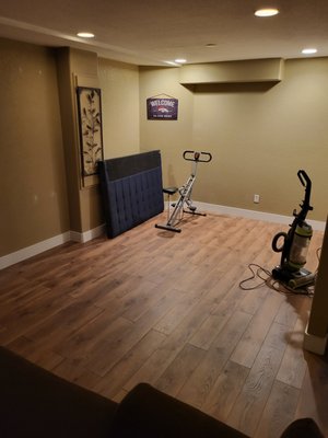 Flooring - This floor remodel was done in the basement.