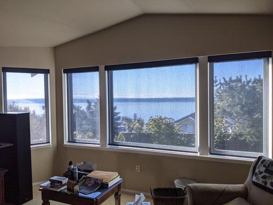 Screen Roller Shades - Screen Roller Shades are great for blocking the glare of the sun while not missing out on the view! Screen Roller Shades - Screen Roller Shades are great for blocking the glare of the sun while not missing out on the view!