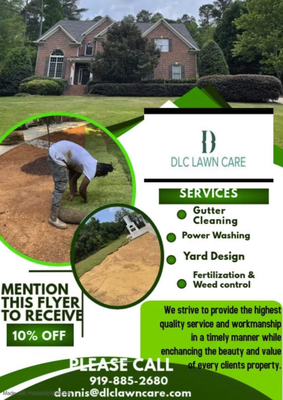DLC Lawn Care - Expert in all things Lawns - We handle Commercial and Residential lawn services from cutting all the way to maintenance DLC Lawn Care - Expert in all things Lawns - We handle Commercial and Residential lawn services from cutting all the way to maintenance