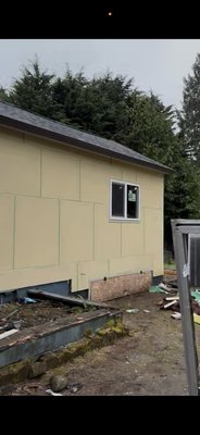 Hardie panel siding - This remolding was done using hardie panels and We place new windows Hardie panel siding - This remolding was done using hardie panels and We place new windows