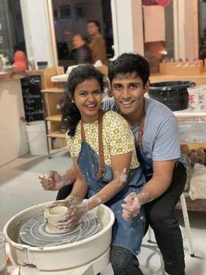 Friday Night Try It Wheel - Our experienced instructors will teach you how to center clay, bring up the walls, and shape it into your very own pot. Each student will get to keep two hand-thrown pieces to take home and cherish. Sign up now to discover the joy of creating something beautiful with your own hands. Friday Night Try It Wheel - Our experienced instructors will teach you how to center clay, bring up the walls, and shape it into your very own pot. Each student will get to keep two hand-thrown pieces to take home and cherish. Sign up now to discover the joy of creating something beautiful with your own hands.