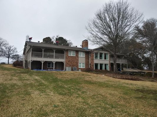 Reroof - This roof was replaced due to several leaks around the perimeter of the house. We replaced it with a certainteed landmark morie black shingle. Reroof - This roof was replaced due to several leaks around the perimeter of the house. We replaced it with a certainteed landmark morie black shingle.