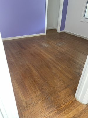 Castro Valley - Refinish-apply 1 coat nutmeg stain-and 3 coats of bona water base finish