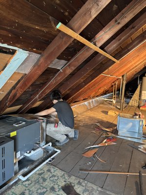 Full HVAC system Relocation for attic remodel - Free estimates available Full HVAC system Relocation for attic remodel - Free estimates available