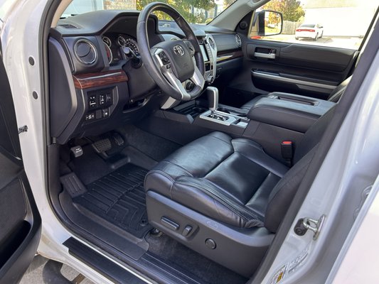 Interior detail - This Toyota tundra was in need of an interior detail. R.G auto detailing was able to completely detail the interior making it look brand new. Interior detail - This Toyota tundra was in need of an interior detail. R.G auto detailing was able to completely detail the interior making it look brand new.