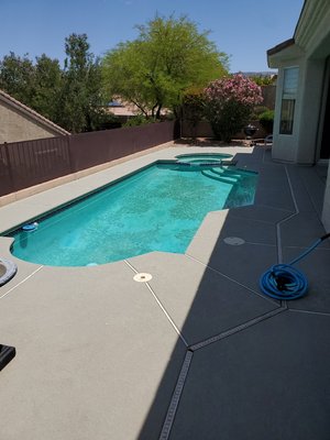 Plaster job June 2023 - Client wanted to replaster the pool and spa because old pool and spa plaster when coming apart, damage discolored. So they decided to go with white plaster for their pool and spa Plaster job June 2023 - Client wanted to replaster the pool and spa because old pool and spa plaster when coming apart, damage discolored. So they decided to go with white plaster for their pool and spa