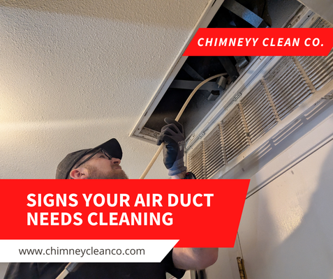 Signs your air duct needs cleaning. - Breathe Easier with Air Duct Cleaning in San Jose
Did you know your air ducts could be spreading dust, allergens, and even mold through your home?
Chimney Clean Co. now offers professional air duct cleaning in San Jose and the Bay Area — using advanced tools to remove hidden debris and improve your home’s air quality.
Top Signs Your Ducts Need Cleaning:
* Strange smells when your HVAC runs
* Visible mold or mildew on vents
* Dusty home, even after cleaning
* Weak airflow from vents
* Increased allergy symptoms
* Rodent or pest activity
* Recent renovations
* Ducts haven’t been cleaned in years
A clean air duct system means:
✅ Healthier indoor air
✅ Better HVAC efficiency
✅ Lower energy bills
🎉 Special Offer:
$75 OFF your first air duct cleaning!
📞 Call (408) 265-1010 or visit chimneycleanco.com to schedule.
Let’s make your air cleaner, your home safer, and your HVAC system run better — with Chimney Clean Co., your trusted Bay Area expert. Signs your air duct needs cleaning. - Breathe Easier with Air Duct Cleaning in San Jose
Did you know your air ducts could be spreading dust, allergens, and even mold through your home?
Chimney Clean Co. now offers professional air duct cleaning in San Jose and the Bay Area — using advanced tools to remove hidden debris and improve your home’s air quality.
Top Signs Your Ducts Need Cleaning:
* Strange smells when your HVAC runs
* Visible mold or mildew on vents
* Dusty home, even after cleaning
* Weak airflow from vents
* Increased allergy symptoms
* Rodent or pest activity
* Recent renovations
* Ducts haven’t been cleaned in years
A clean air duct system means:
✅ Healthier indoor air
✅ Better HVAC efficiency
✅ Lower energy bills
🎉 Special Offer:
$75 OFF your first air duct cleaning!
📞 Call (408) 265-1010 or visit chimneycleanco.com to schedule.
Let’s make your air cleaner, your home safer, and your HVAC system run better — with Chimney Clean Co., your trusted Bay Area expert.