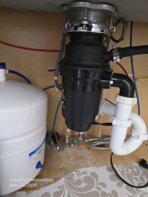 Garbage Disposal replacement and s snake drain job - Garbage Disposal Replacement & Drain Cleaning – Another Happy Customer!

Anything Restoration recently completed a kitchen service call that included removing and replacing a failed garbage disposal, professionally snaking the kitchen drain line, and restoring proper drainage and functionality to the sink system.

The existing disposal had stopped operating correctly, and the drain was experiencing blockage issues. After diagnosing the problem, we installed a new disposal, snaked the drain line to clear the obstruction, tested all connections, and verified proper operation before completion.

Whether it's plumbing repairs, drain cleaning, garbage disposal replacement, painting, drywall, flooring, or general home repairs, Anything Restoration is committed to providing quality workmanship and dependable service.

📞 636-399-6485
📧 AnythingRestoration26@gmail.com

Anything Restoration – We Fix It, We Paint It, We Make It Right.