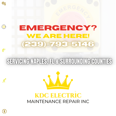 Emergency? We are here! - KDC Electric Maintenance Repair Emergency? We are here! - KDC Electric Maintenance Repair