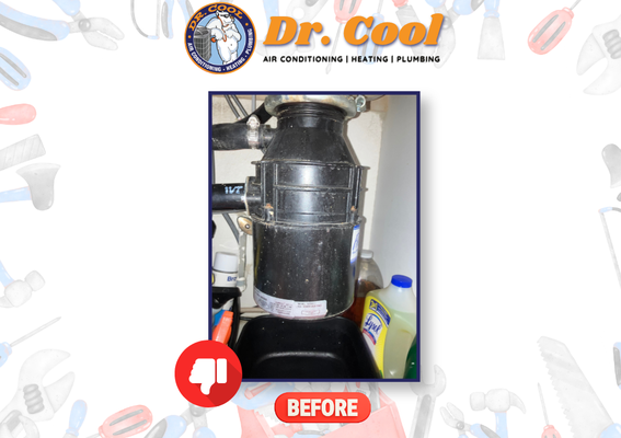Garbage Disposal Replacement - A leaking or failing garbage disposal can quickly lead to a bigger plumbing issue. Dr. Cool replaced a faulty ½ HP garbage disposal at Magi Ranch Ct in Las Vegas and secured all connections before thoroughly testing the unit to ensure proper operation and confirm there were no leaks. A clean installation and reliable solution for the homeowner. Garbage Disposal Replacement - A leaking or failing garbage disposal can quickly lead to a bigger plumbing issue. Dr. Cool replaced a faulty ½ HP garbage disposal at Magi Ranch Ct in Las Vegas and secured all connections before thoroughly testing the unit to ensure proper operation and confirm there were no leaks. A clean installation and reliable solution for the homeowner.