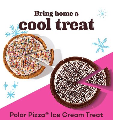 Pick up a Polar Pizza® Ice Cream Treat for an extra-cool dessert. - Our Polar Pizza® Ice Cream Treats are customizable with your favorite ice cream flavor, a cookie or brownie crust, and all toppings you can’t go without. To ensure we craft your order just right, Polar Pizzas® may require a minimum of 48 hours for preparation. Pick up a Polar Pizza® Ice Cream Treat for an extra-cool dessert. - Our Polar Pizza® Ice Cream Treats are customizable with your favorite ice cream flavor, a cookie or brownie crust, and all toppings you can’t go without. To ensure we craft your order just right, Polar Pizzas® may require a minimum of 48 hours for preparation.