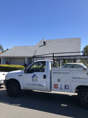 Shingle Full Roof Replacement - Approximately 30 years old, the existing roof required a complete tear-off of two previous roofing layers. We replaced damaged fascia boards and installed new ones as needed. Low-profile vents were added to improve attic ventilation, and a drip edge was installed around the entire roof perimeter for enhanced water protection. All roof penetrations and exposed pipes were properly sealed and professionally painted to ensure durability and a clean finish. Shingle Full Roof Replacement - Approximately 30 years old, the existing roof required a complete tear-off of two previous roofing layers. We replaced damaged fascia boards and installed new ones as needed. Low-profile vents were added to improve attic ventilation, and a drip edge was installed around the entire roof perimeter for enhanced water protection. All roof penetrations and exposed pipes were properly sealed and professionally painted to ensure durability and a clean finish.