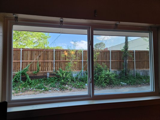 Master Room - We replace old aluminum frame window with new style Slider Vinyl windows Master Room - We replace old aluminum frame window with new style Slider Vinyl windows