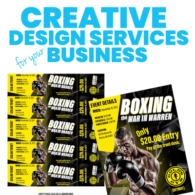 Custom Creative Designed Flyers - Our in-house, highly specialized creative team is dedicated to helping our clients stand out from the crowd. With their expertise and creativity, we craft custom-designed flyers that capture attention and leave a lasting impression. Whether you're promoting a business, event, or special occasion, our team ensures that your message is presented in a visually appealing and impactful way. We take pride in delivering flyers that not only convey your unique identity but also resonate with your target audience, making your marketing efforts truly stand out. Custom Creative Designed Flyers - Our in-house, highly specialized creative team is dedicated to helping our clients stand out from the crowd. With their expertise and creativity, we craft custom-designed flyers that capture attention and leave a lasting impression. Whether you're promoting a business, event, or special occasion, our team ensures that your message is presented in a visually appealing and impactful way. We take pride in delivering flyers that not only convey your unique identity but also resonate with your target audience, making your marketing efforts truly stand out.