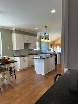 Kitchen Remodel - This remodel was done on an old kitchen that wasn’t in bad shape but the owner wanted an update. We tore out the old cabinets and put in new cabinets and appliances to match the overall tone of the house and even added in backsplash to give it some character. The owner absolutely loves it now. Kitchen Remodel - This remodel was done on an old kitchen that wasn’t in bad shape but the owner wanted an update. We tore out the old cabinets and put in new cabinets and appliances to match the overall tone of the house and even added in backsplash to give it some character. The owner absolutely loves it now.