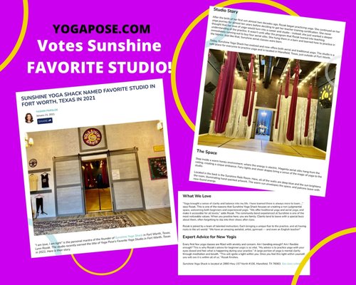Voted Best Yoga Studio in Fort Worth and surrounding area - Thank you YogaPose.com for voting us for The Favorite Yoga Studio in Fort Worth and the surrounding area. Voted Best Yoga Studio in Fort Worth and surrounding area - Thank you YogaPose.com for voting us for The Favorite Yoga Studio in Fort Worth and the surrounding area.