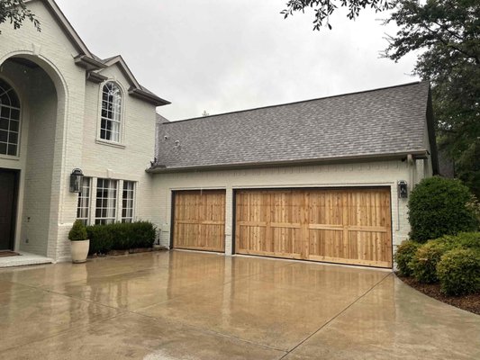 Western Red Tight Knot Cedar Garage Door - Have a specific look you're going for and love the look of wood doors? Looking to work with a blank canvas? These Western Red Tight-Knot Cedar doors are ready for customization! Whether it be paint or stain, you can make these doors your own! Ready for a change? Contact us today for your free on-site estimate with one of our Certified Service professionals! You can reach us at (972)-422-1695 or Planooverhead.com/contact-us/ Western Red Tight Knot Cedar Garage Door - Have a specific look you're going for and love the look of wood doors? Looking to work with a blank canvas? These Western Red Tight-Knot Cedar doors are ready for customization! Whether it be paint or stain, you can make these doors your own! Ready for a change? Contact us today for your free on-site estimate with one of our Certified Service professionals! You can reach us at (972)-422-1695 or Planooverhead.com/contact-us/