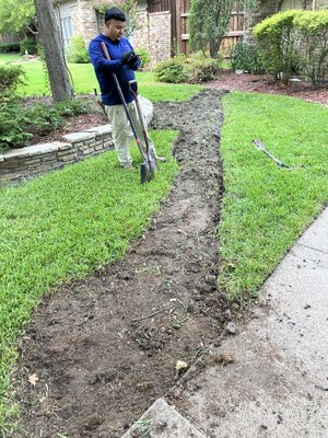 Sod installation - Spot fixing areas with sod
