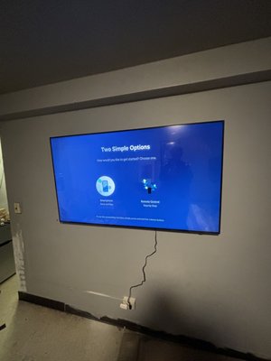 TV Mounting - Recently, Mello Trust completed a professional TV mounting project that showcased precision, expertise, and attention to detail. Here’s an overview of the job:

The client needed a 65-inch flat-screen TV mounted in their living room. They wanted the installation to be perfectly aligned, with all wires concealed for a clean and modern look.

How We Got It Done:

Planning & Preparation:
After discussing the client’s preferences, I assessed the wall type and the desired viewing height. The wall was drywall with wooden studs, providing a secure base for mounting.
Laser-Level Precision:

Using a high-quality laser level, I marked the exact position for the mounting bracket to ensure the TV would be perfectly level and centered in the space. This tool guaranteed precise alignment for an optimal viewing experience.

Mount Installation:
I carefully installed the mounting bracket, anchoring it securely to the studs for maximum stability. This step was critical to safely supporting the TV’s weight.

TV Mounting:
The TV was then attached to the mount with precision, ensuring it was securely fastened and perfectly positioned.

Wire Concealment:
To achieve a seamless look, I routed the cables through the wall, hiding them completely. This gave the setup a polished, clutter-free appearance.

Final Adjustments:
I double-checked everything—using the laser level again to confirm alignment, ensuring the TV was secure, and verifying all connections were working properly.

Results:
The client was thrilled with the outcome! The TV was perfectly level, securely mounted, and the wires were completely hidden, transforming the living room into a sleek entertainment space.

Call Mello Trust today at (443) 515-1516 to get expert TV mounting with professional precision!