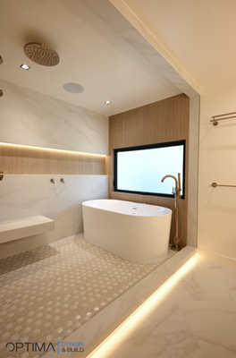 Master Bathroom Remodeling - Full master bathroom completely remodeled with high-end modern finishes, featuring sleek fixtures, elegant tilework, and a luxurious walk-in shower for a contemporary spa-like retreat.