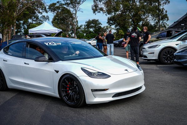 Model 3 Demo Vehicle (On-Site) - This Model 3 started off as your standard run of the mill 2021 Long Range Model 3. After a few modifications, this Model 3 is now equipped with our Sport Suspension kit, Moderate Dual-rate lowering springs, both a front and rear fully adjustable sway bar, and our fan-favorite fully forged satin black UP-03 Rims. This Legacy Model 3 has never looked better! Model 3 Demo Vehicle (On-Site) - This Model 3 started off as your standard run of the mill 2021 Long Range Model 3. After a few modifications, this Model 3 is now equipped with our Sport Suspension kit, Moderate Dual-rate lowering springs, both a front and rear fully adjustable sway bar, and our fan-favorite fully forged satin black UP-03 Rims. This Legacy Model 3 has never looked better!