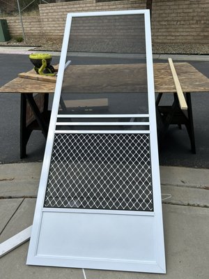 Swinging screen door replacement - We make it install heavy duty swinging screen doors that are made out of all metal parts powder coated finish and will last for years. all installations are custom. Swinging screen door replacement - We make it install heavy duty swinging screen doors that are made out of all metal parts powder coated finish and will last for years. all installations are custom.