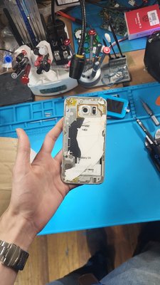 smartphone restoration. - This customer wanted his severely damaged s6 fully restored.
it needed a new screen camera battery back glass and charging port! smartphone restoration. - This customer wanted his severely damaged s6 fully restored.
it needed a new screen camera battery back glass and charging port!