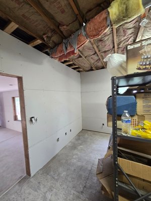 basement project in pleasanton ca - basement project, new sheetrock with a knockdown finish texture. basement project in pleasanton ca - basement project, new sheetrock with a knockdown finish texture.