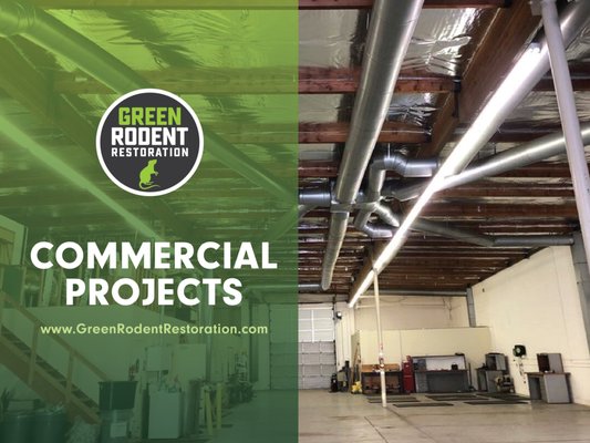 Commercial Projects - Providing commercial properties with variety of cleaning, insulating and rodent proofing solutions. Commercial Projects - Providing commercial properties with variety of cleaning, insulating and rodent proofing solutions.