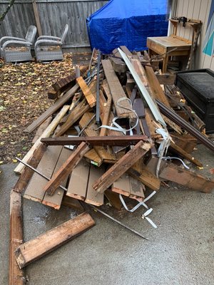 Construction debris removal￼ - We provide contactless construction debris removal for an affordable rate. No job is to bi or to small for All n haul junk removal