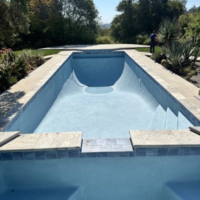 Pool renovation - This swimming pool we removed old plaster,coping,tile.is one renovation the this swimming pool we replaced everything new Pool renovation - This swimming pool we removed old plaster,coping,tile.is one renovation the this swimming pool we replaced everything new