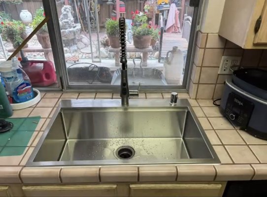 Kitchen sink - Home owner needed more space for dishes & cooking. Kitchen sink - Home owner needed more space for dishes & cooking.
