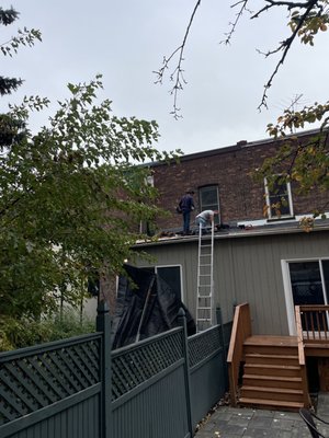 Porch roof 2022 - House is in great shape just had a leak on the back porch, we are flashing and sealing everything making it all watertight. Porch roof 2022 - House is in great shape just had a leak on the back porch, we are flashing and sealing everything making it all watertight.
