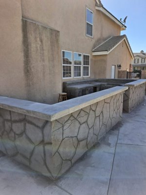 Outdoor Patio Bar - For this project our client wanted a beautiful outdoor patio. This included a Bar and Grilling area for hosting afternoon with the family along with a seating and fire pit area. Outdoor Patio Bar - For this project our client wanted a beautiful outdoor patio. This included a Bar and Grilling area for hosting afternoon with the family along with a seating and fire pit area.