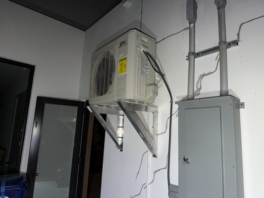 Mini Split installation - This is a 2 ton mini split project for a small Gym in a house.
