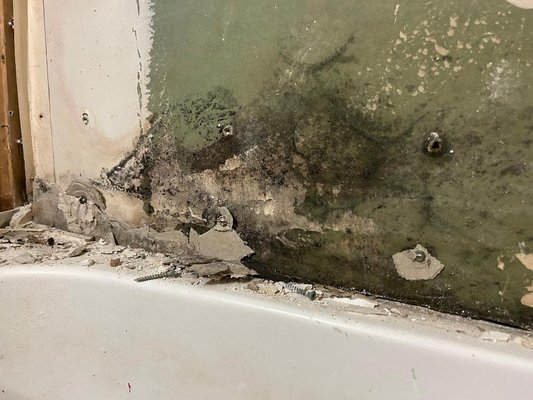 Bathroom remodel - Out with the mold, in with the new.

Demo, mold removal and drywall all taken care of, client handed us the job and we took care of the rest.