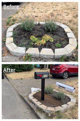 Mailbox Installation - Installed a new mailbox with a concrete base for stability and durability. Dug the hole, set the post, and secured it with concrete to ensure long-lasting support Mailbox Installation - Installed a new mailbox with a concrete base for stability and durability. Dug the hole, set the post, and secured it with concrete to ensure long-lasting support