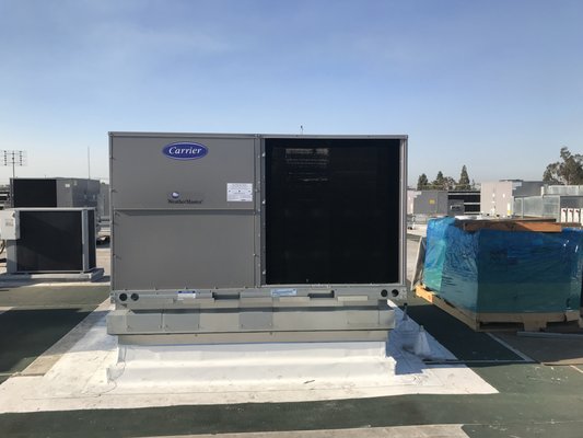 Rooftop Unit Installation - New Commercial Rooftop Package Unit Installation.