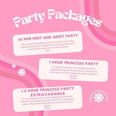 Party Packages! - 3 Awesome Party Packages to choose from!!!
Call today for 10% of your party! Party Packages! - 3 Awesome Party Packages to choose from!!!
Call today for 10% of your party!