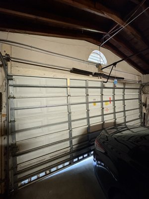 Garage Door Springs Replacement - Torsion springs was broken door was off track.
Also the cable was snapped.
We get the door back on track then replace pair of torsion cables and replace pair of torsion springs . The door is functioning smoothly and balanced. Garage Door Springs Replacement - Torsion springs was broken door was off track.
Also the cable was snapped.
We get the door back on track then replace pair of torsion cables and replace pair of torsion springs . The door is functioning smoothly and balanced.