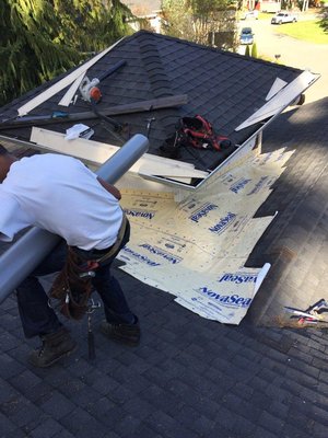 Roof Repair - Are you a Seattle area homeowner dealing with a leaky roof? Roof repair is a common problem that many Puget Sound homeowners face, but it doesn’t have to be stressful. With the help of Sherpa Roofing & Construction, you can have your roof back in working order in no time.

Keep Your Roof Protected
Whether you are dealing with an old roof that needs some TLC, or you have a new roof that needs maintenance, we are the right roof repair service. From understanding the process of a roof repair to choosing the right materials, Sherpa will cover all the information you need to get your roof back in working order.

Roof Maintenance 
Our expert crews offer roof repair service in Woodinville, Bellevue, Seattle and most of King and Snohomish Counties. Roof repairs can be needed due to a variety of reasons. Poor workmanship, old roof flashings, worn and missing shingles, weathered roof components, can all cause your roof to leak.  Any of these problems can cause damage to interior, mold or mildew and thousands of dollars in damages.

Emergency Roof Repair 
If you have a roof leak call and we will immediately stop it.  If you need a new roof we will repair it for free if you’re on our schedule.  From that moment we promise to keep you dry and you’ll be under our lifetime warranty.  You’ll have ultimate confidence that you’re protected by an award winning and ultra-reliable roofing contractor. It’s as good as gold!