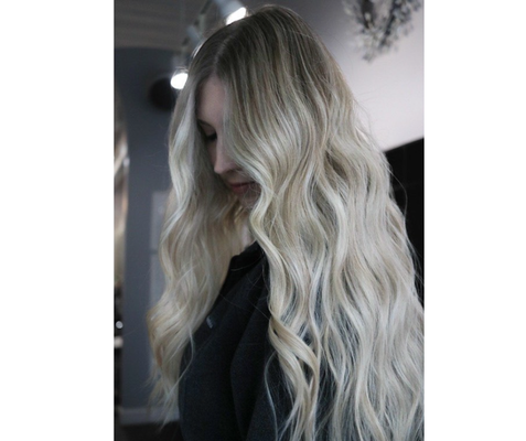 Full Custom Color - Transform your look with Full Custom Color, a comprehensive service that offers a full head of highlights, lowlights, or balayage. Get ready to stun with a vibrant, personalized color that is tailor-made just for you.