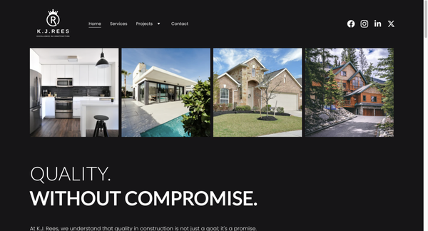 Real Estate - I build dynamic real estate websites. Seamlessly blending sophistication with simplicity, this website offers a captivating showcase of properties and expert services.