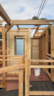 Backyard playhouse - Our team was hired to completely paint this awesome playhouse. Backyard playhouse - Our team was hired to completely paint this awesome playhouse.